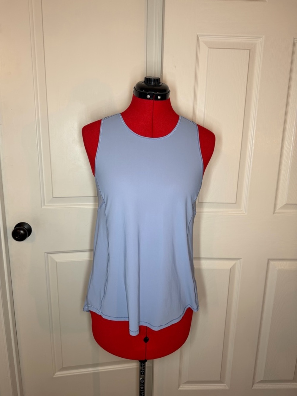 Lululemon Sculpt Tank Open Tie Back Mesh Slate Blue Women Sz 6? See measurements